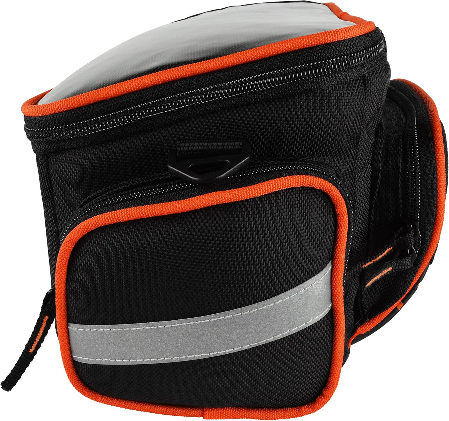 Ibera Bike Handlebar Bag - Clip-On Bikes Bag with Transparent Lid for Maps - with Shoulder Strap, Rain Cover & Reflective Trim - Water-Resistant Bike Accessories - Fits 22.2–31.8 mm Handlebars