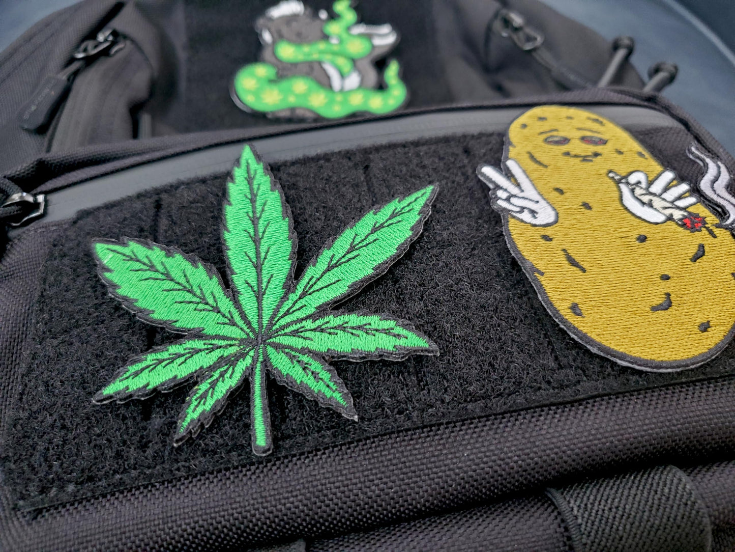 Kolorspun Weed Leaf Patch - Hook and Loop Tactical Morale Patch