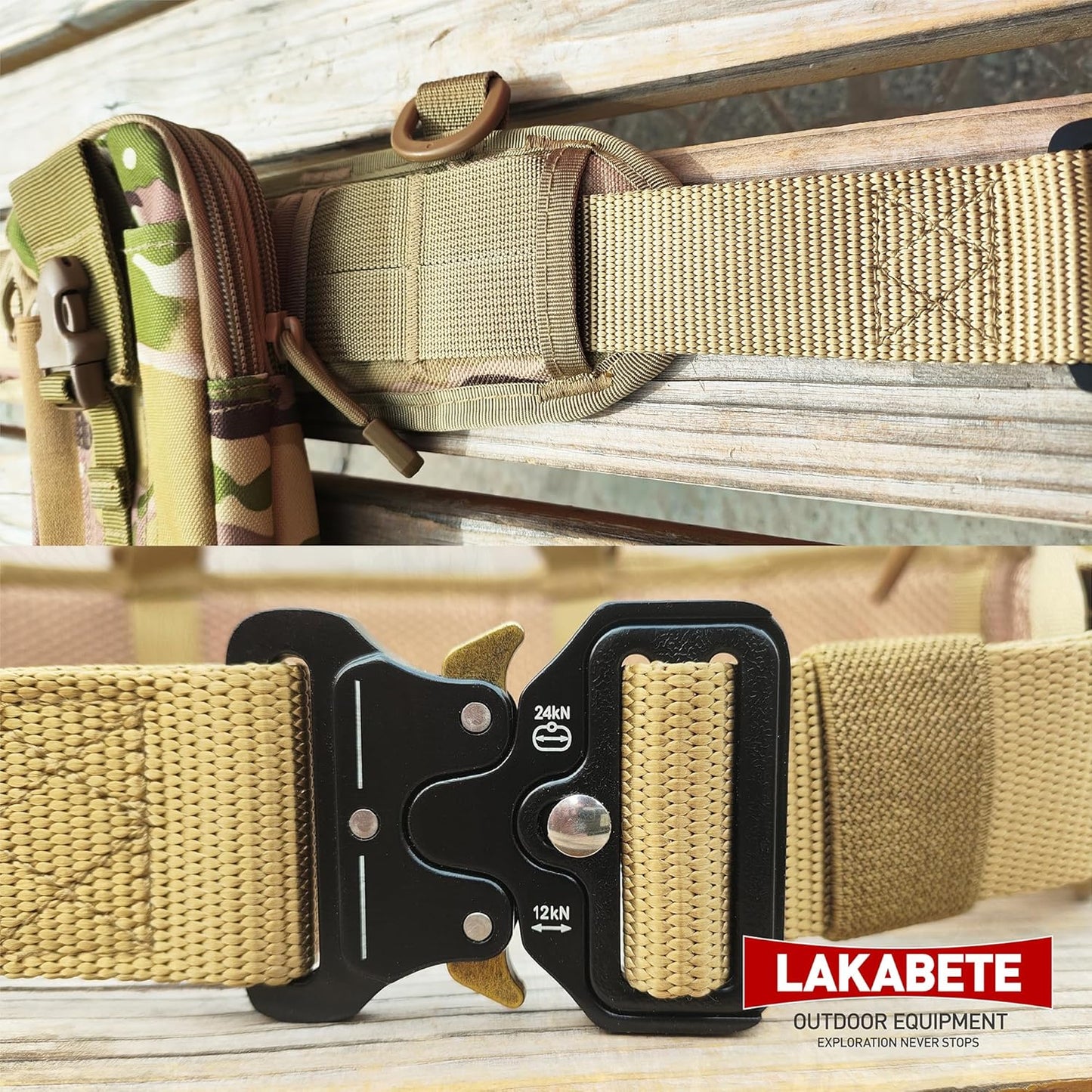 Tactical Molle Battle Belt | Outdoor Hunting Belt with Pouches | Durable Design