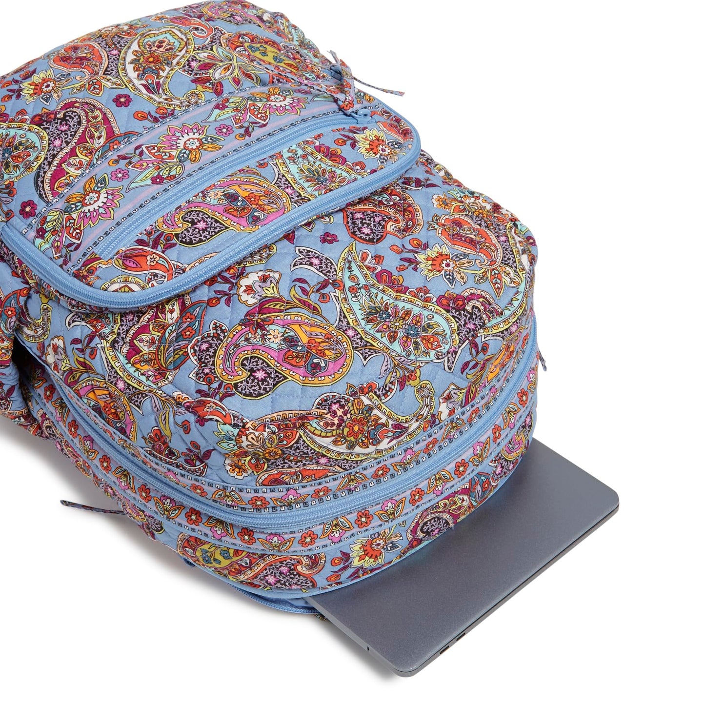 Vera Bradley Women's Iconic Campus Backpack, Signature Cotton Bookbag, Provence Paisley, One Size