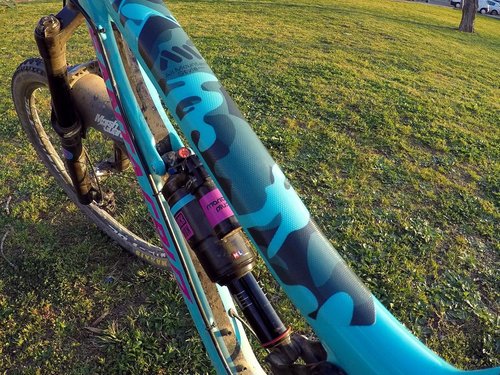 All Mountain Style Bike Frame Protector Universal Fit - 9-Piece Set for Down Tube, Chainstay, Cable Wear, High-Impact Honeycomb PVC to Protect Your Bike from Scratches, Chips and Dings