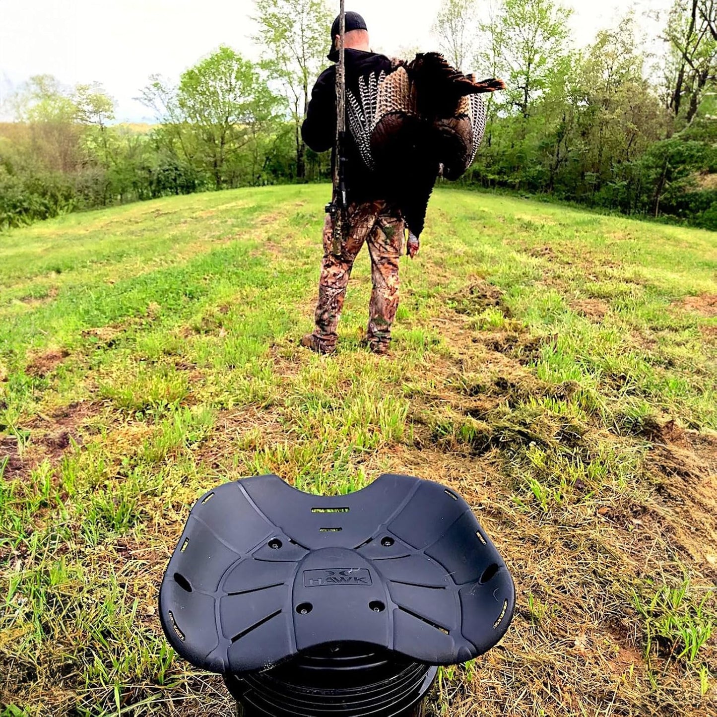 Hawk Ergo 360 Degree Bucket Top Seat - Silent Lightweight Comfortable Swiveling Portable Chair for Camping, Hunting, Fishing | Easily Mounts to Bucket