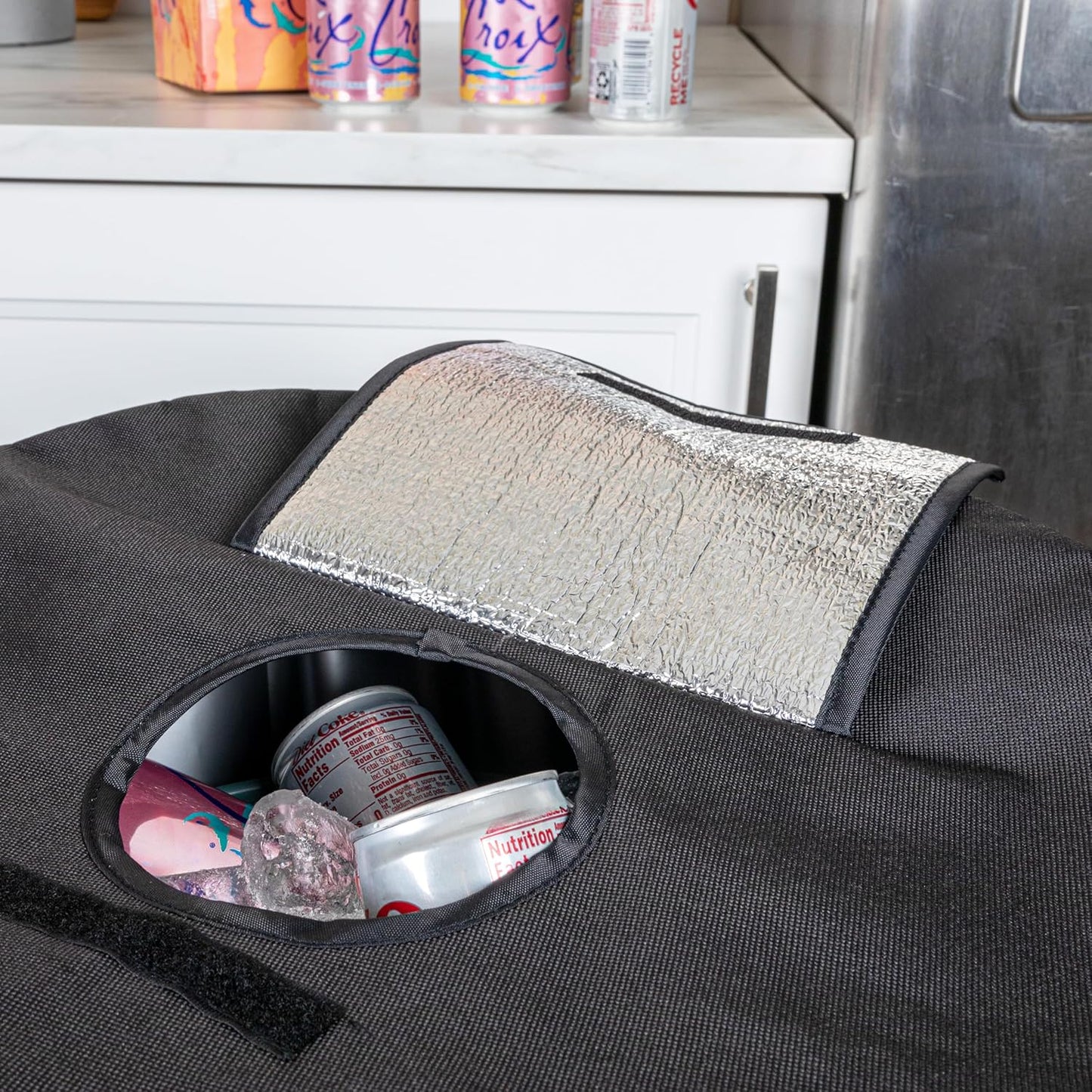 Household Essentials Thermal Standing Cooler with Travel Bag, Heavy-Duty Polyester,