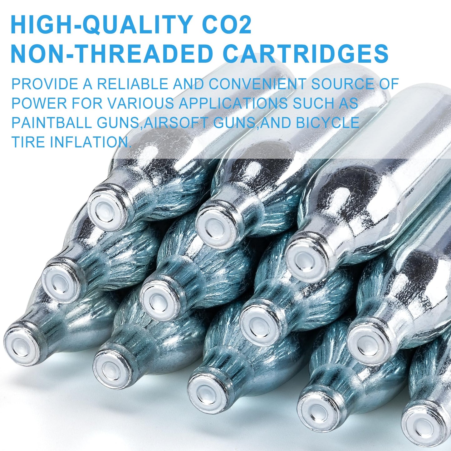 8 Gram/ 12 Gram CO2 Cartridges for Paintball - CO2 Cylinder CO2 Powerlet Cartridges for Airsoft, Air Gun, Pepper Gun P2P HDP 50 Compact(8G-12PC)