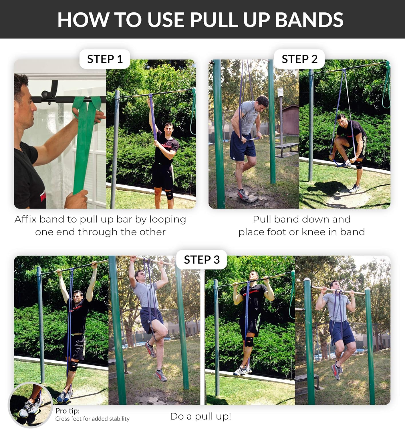 Functional Fitness Pull Up Assist Resistance Bands | Heavy Duty Loop Exercise Bands for Powerlifting, Mobility, and Stretching | Travel Friendly Resistance Bands for Workout | Combo Pack of 5