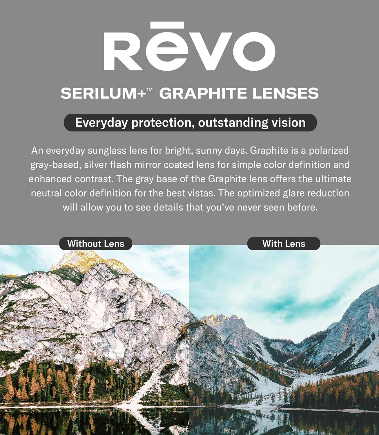 Revo Sunglasses Descend N: Polarized Lens with Rimless Rectangular Frame