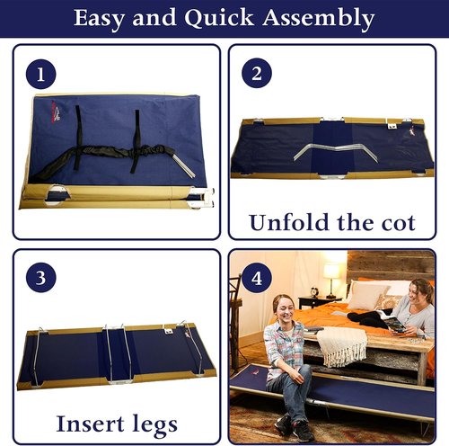 BYER OF MAINE, Allagash Plus, Cot, 76" L X 30" W X 8" H, Lightweight Cot, Extra Wide, Camping Cots Adult, Holds up to 250lbs, Single, Portable Camping Cot