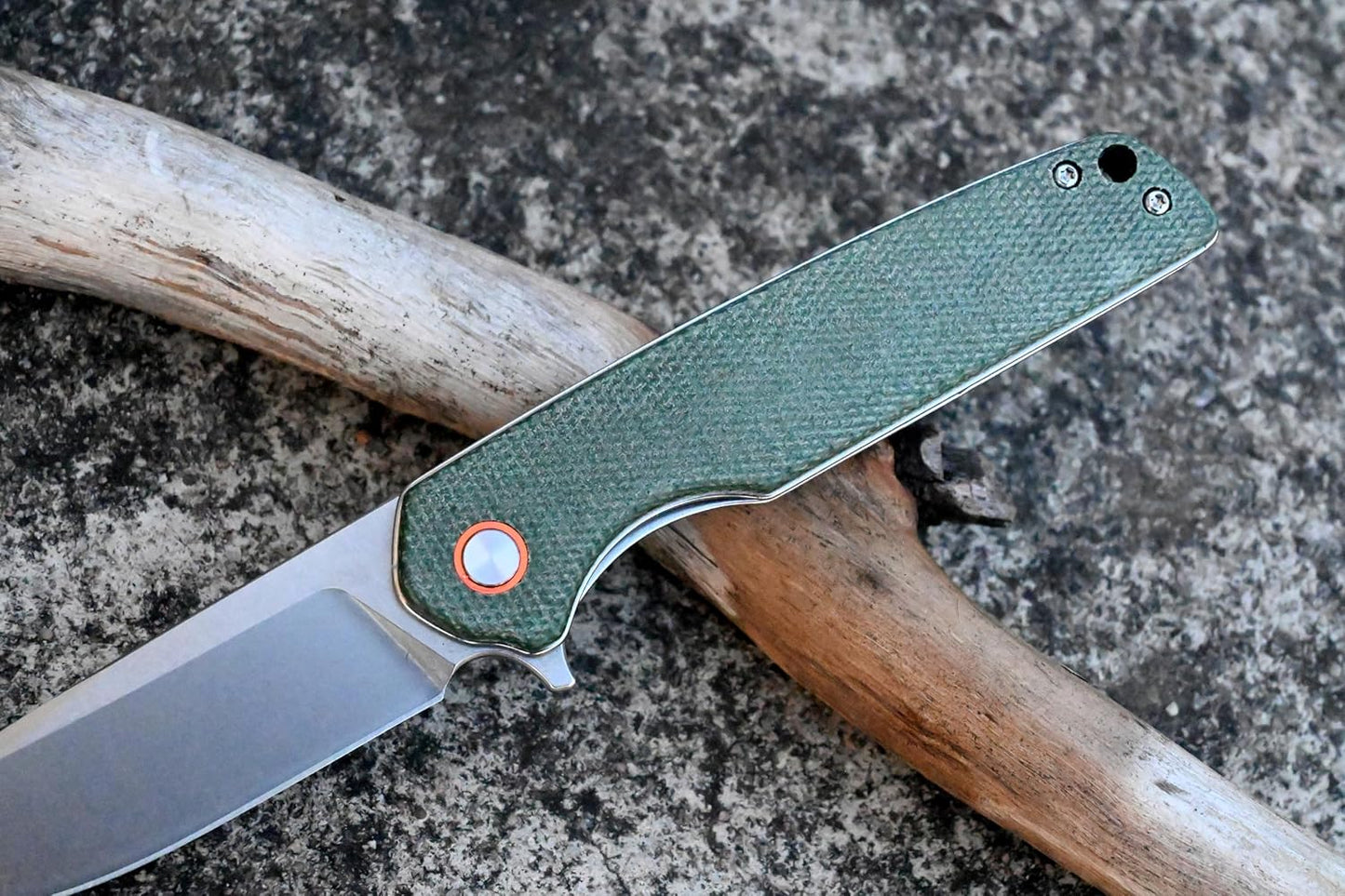 YAK & YETI Premium Micarta Handle Folding Knife- Everyday Carry Knife for Men and Women - Indoor or Outdoor-Camping and Hunting knife-D2 steel Blade #2