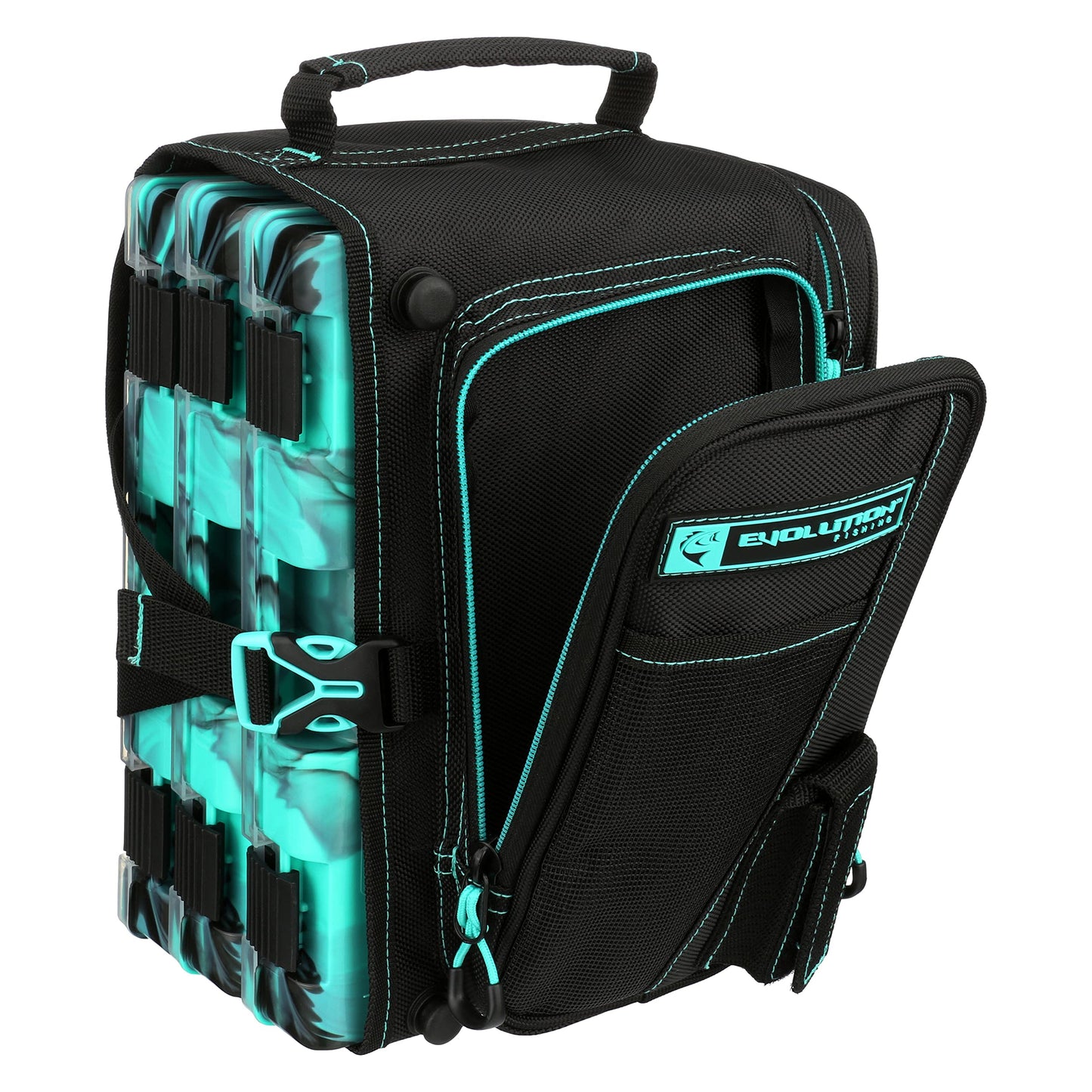Evolution Fishing Drift Sling Pack,3600,Rucksack w/ 3 Fishing Tackle Trays,Built in Rain Fly,Fishing Sling Pack,Carrying Case