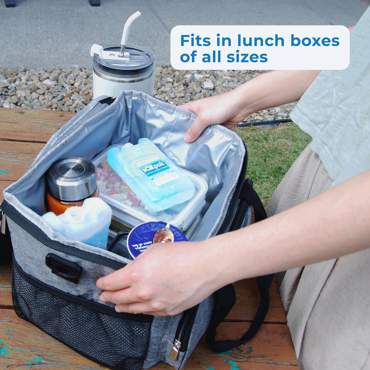 Cryopak ICEpak Large Hard Shell Reusable Ice Packs for Coolers and Lunch Box Use, Freezer Safe Gel Design, Professional Grade Cooling, Non-Toxic and BPA Free, Essential Travel Accessories, Large