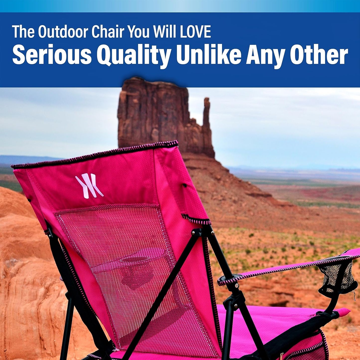 Kijaro Portable Camping Chairs - Enjoy the Outdoors with a Versatile Folding Sports Chair for Outdoor & Lawn - Dual Lock Feature Locks Position – Hallet Peak Gray