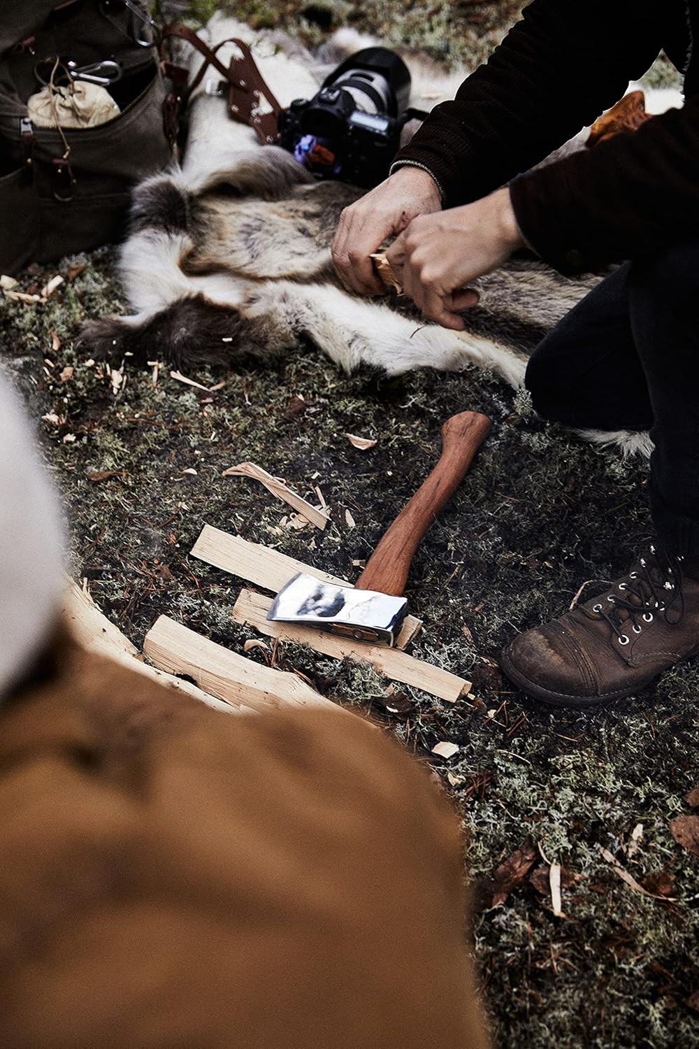1844 Helko Werk Germany Classic Journeyman Pack Axe - Made in Germany Lightweight and Compact Backpacking Axe and Bushcraft Axe for Camping - Head 1.5 lbs, Handle 20 in. (Journeyman) #11441