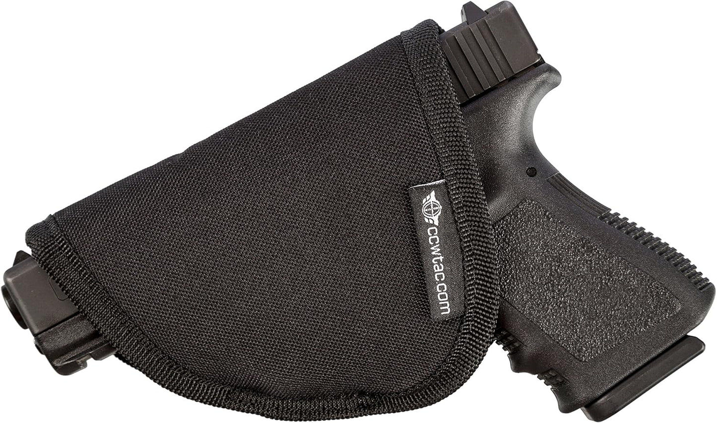 Hook & Loop Holsters for Gun Safe by CCW Tactical - Universal Heavy Duty Pistol Revolver and Accessories Storage Organizer - Mounts Inside Safe Door, Black, Choose 5-Pack or 10-Pack