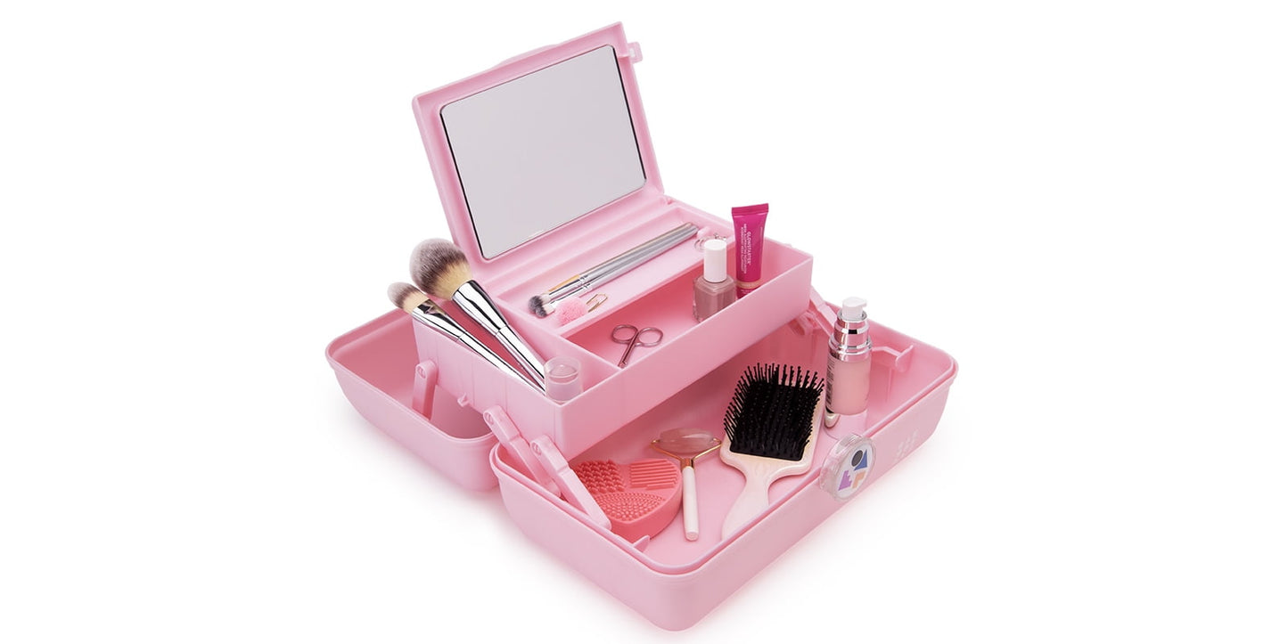 Pink Sparkle Caboodles Makeup Box – On-The-Go Storage for Girls
