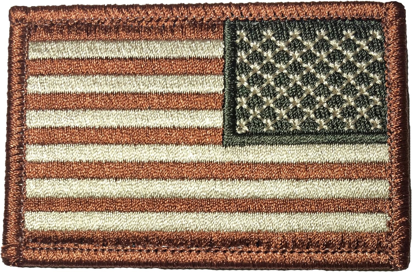 Tactical Reverse USA Flag Patch Coyote Desert Tan 2"x3" by Ranger Return (TACT-USAF-DSTN-0REV)
