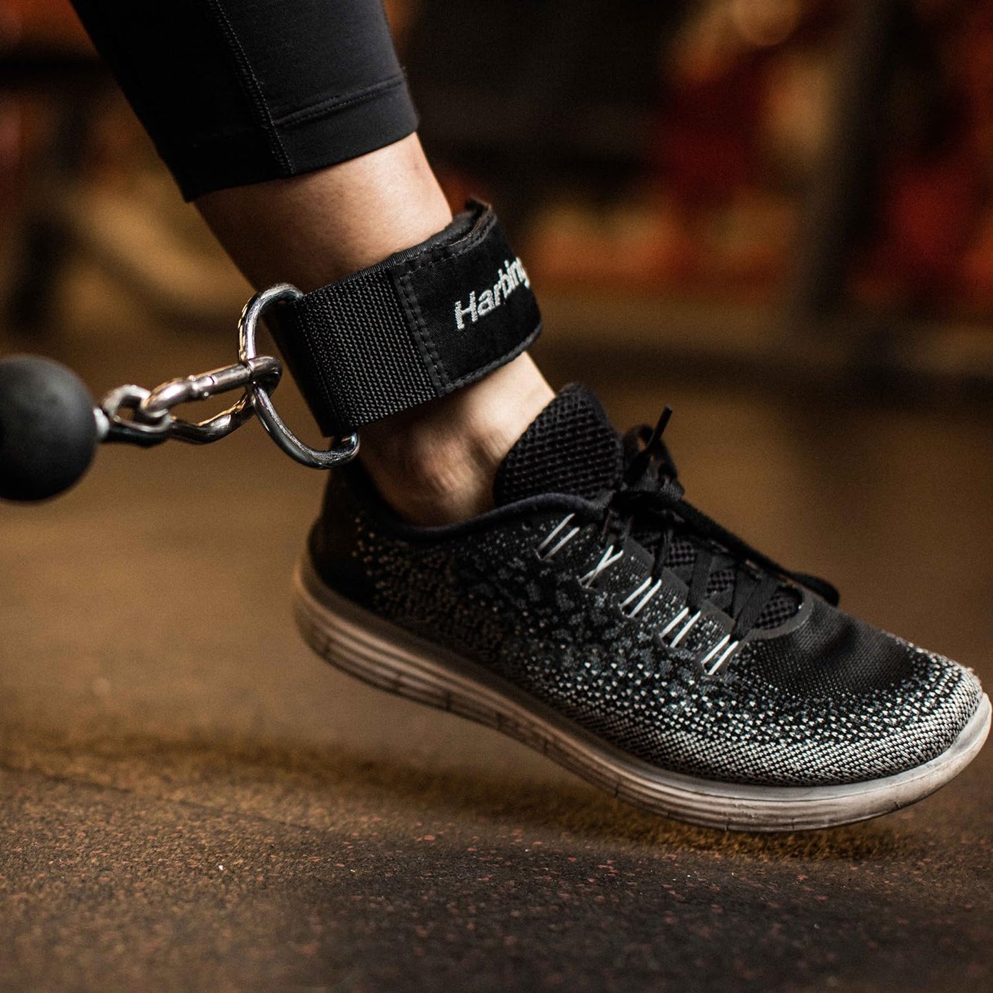Harbinger Ankle Cuff: Premium Adjustable Support for Strength Training, Cable Machines, and Resistance Workouts – Enhance Comfort and Performance