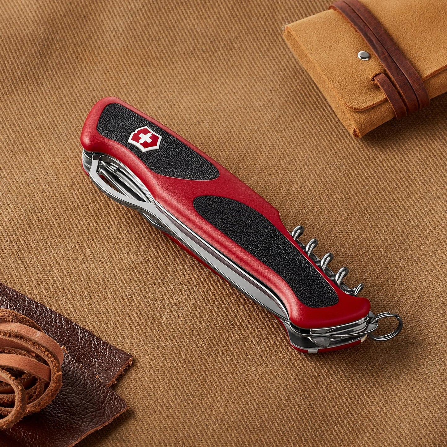 Victorinox Unisex Adult RangerGrip Fixed Blade,hunting Knife,hunting,camping,outdoor, Black/Red, 130mm US
