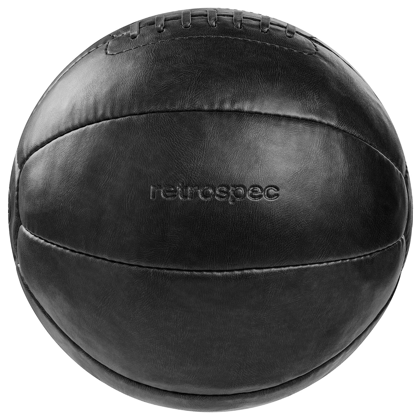 Retrospec Core Weighted Medicine Ball 4, 6, 8, 10, 12, 14, 16, 20, 25, 30 lbs, Soft Touch Vegan Leather with Sturdy Grip for Strength Training, Recovery, Balance Exercises and Other Full-Body Workouts