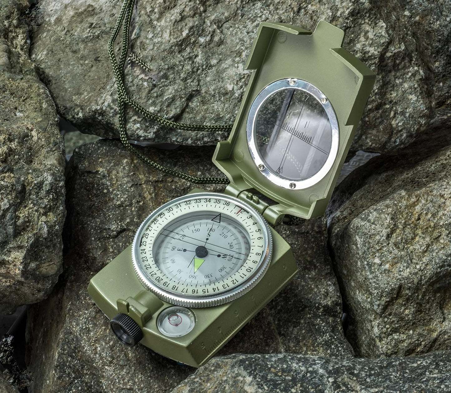 SE Military Lensatic and Prismatic Sighting Survival Emergency Compass with Pouch - CC4580