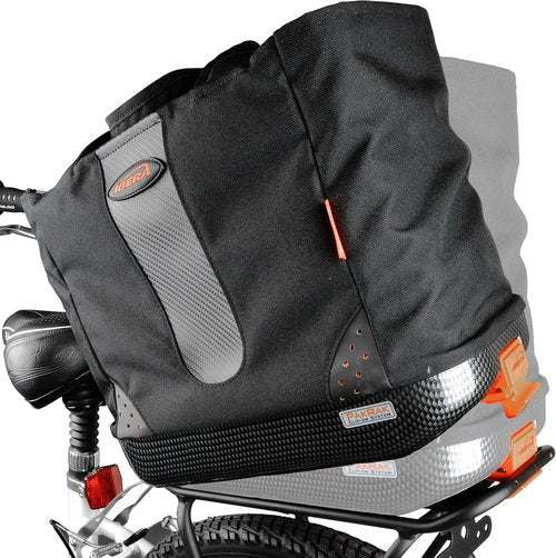 Ibera 2 in 1 PakRak Commuter Bicycle Trunk Bag with Expandable Panniers, Clip On Quick Release Design and Detachable Shoulder Strap