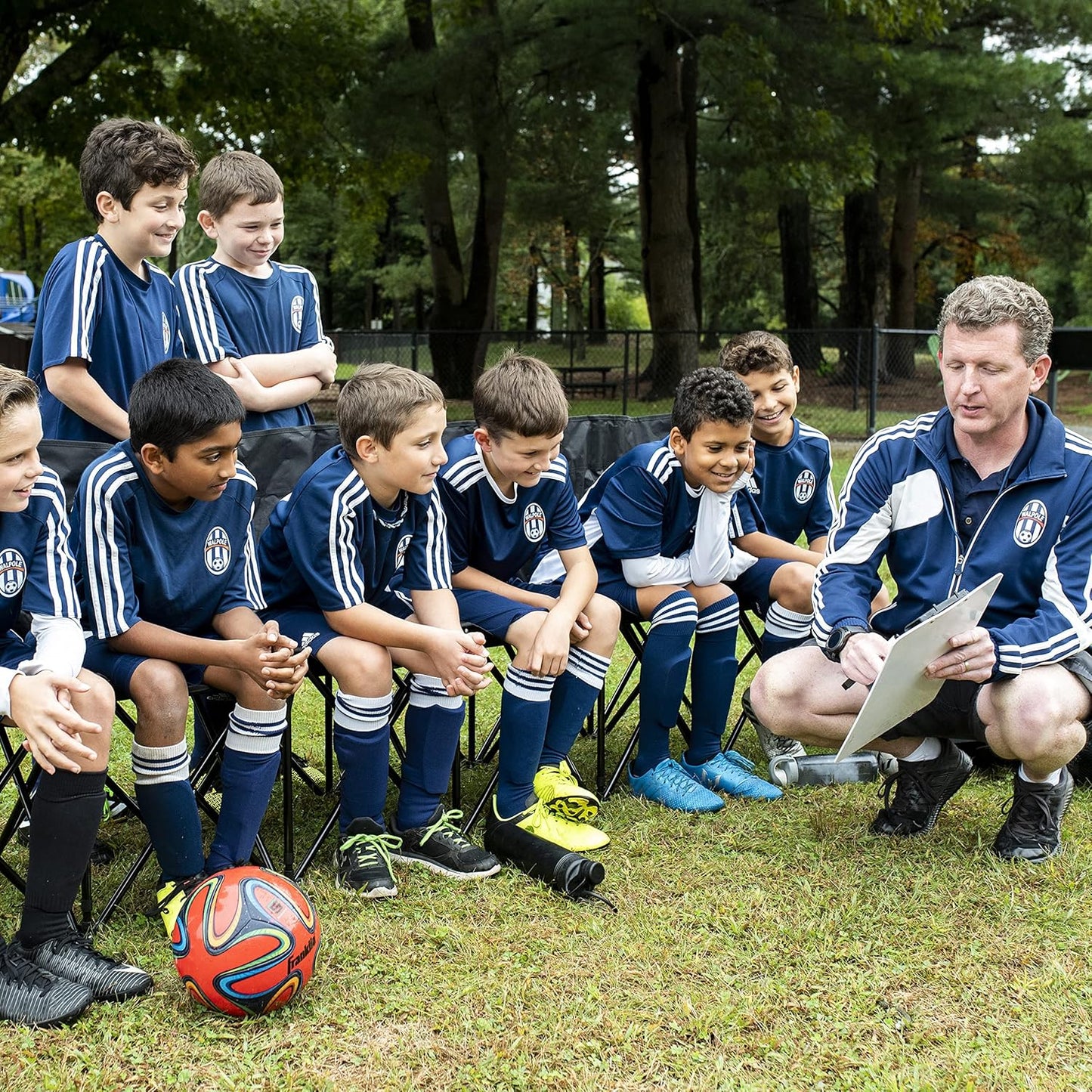 Franklin Sports Sideline Team Bench - Collapsible Sports Bench - Easy Assembly - Pop Up Black, 6 Person