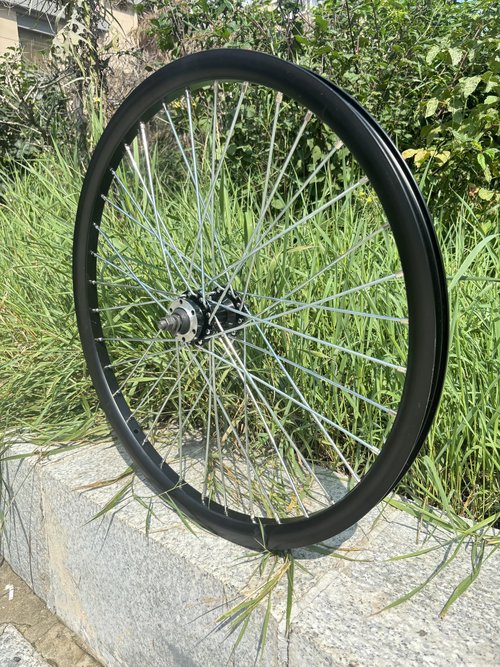 AUTES 26 inch Double Wall Aluminum Front Rim Heavy Duty Wheel 10G 36 Spokes for MTB/Road/Cruiser Bicycles