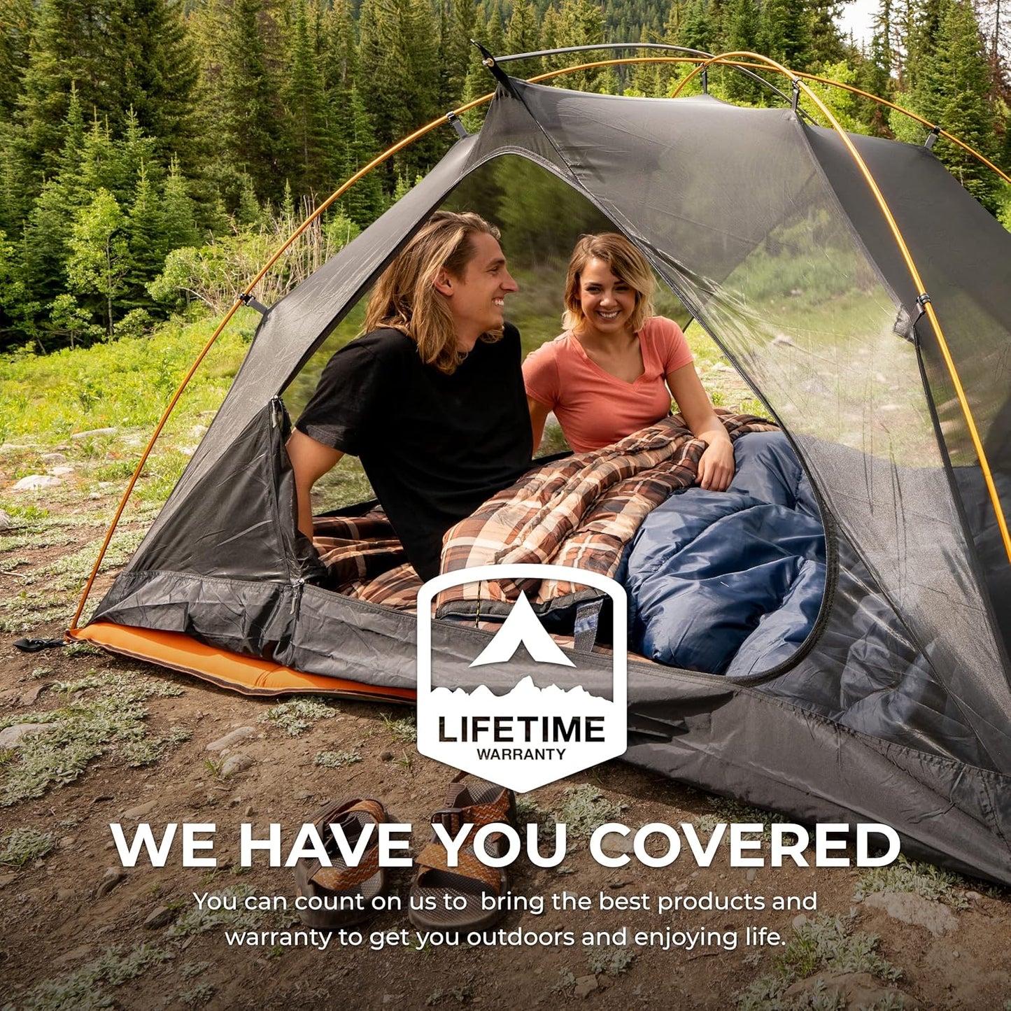 Teton Mammoth Queen Size Double Sleeping Bag- A Warm Bag The Whole Family can Enjoy – Great for Camping, Hunting and Base Camp. Compression Sack Included