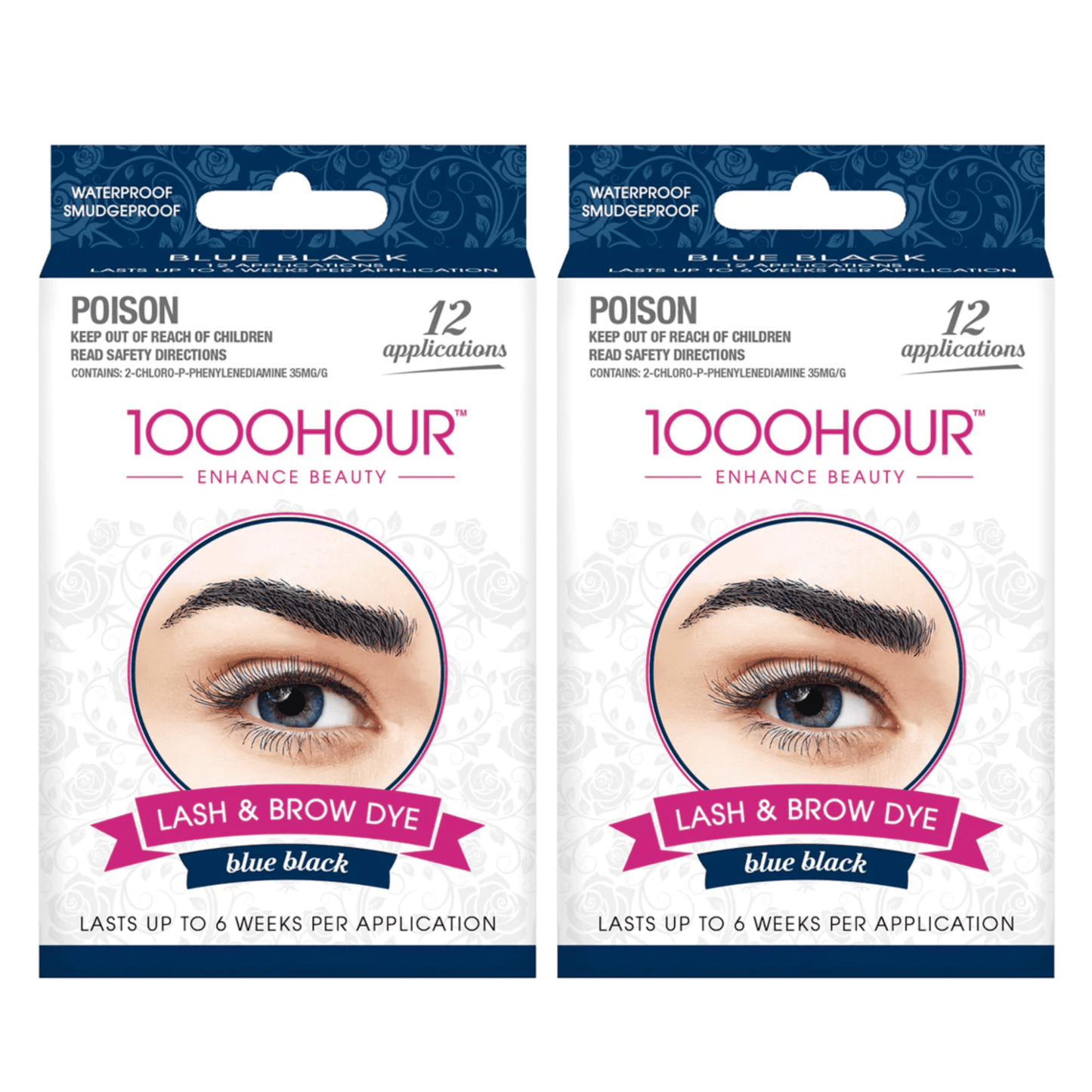1000-Hour Eyelash & Brow Dye Kit | Permanent Blue Black Tint for All