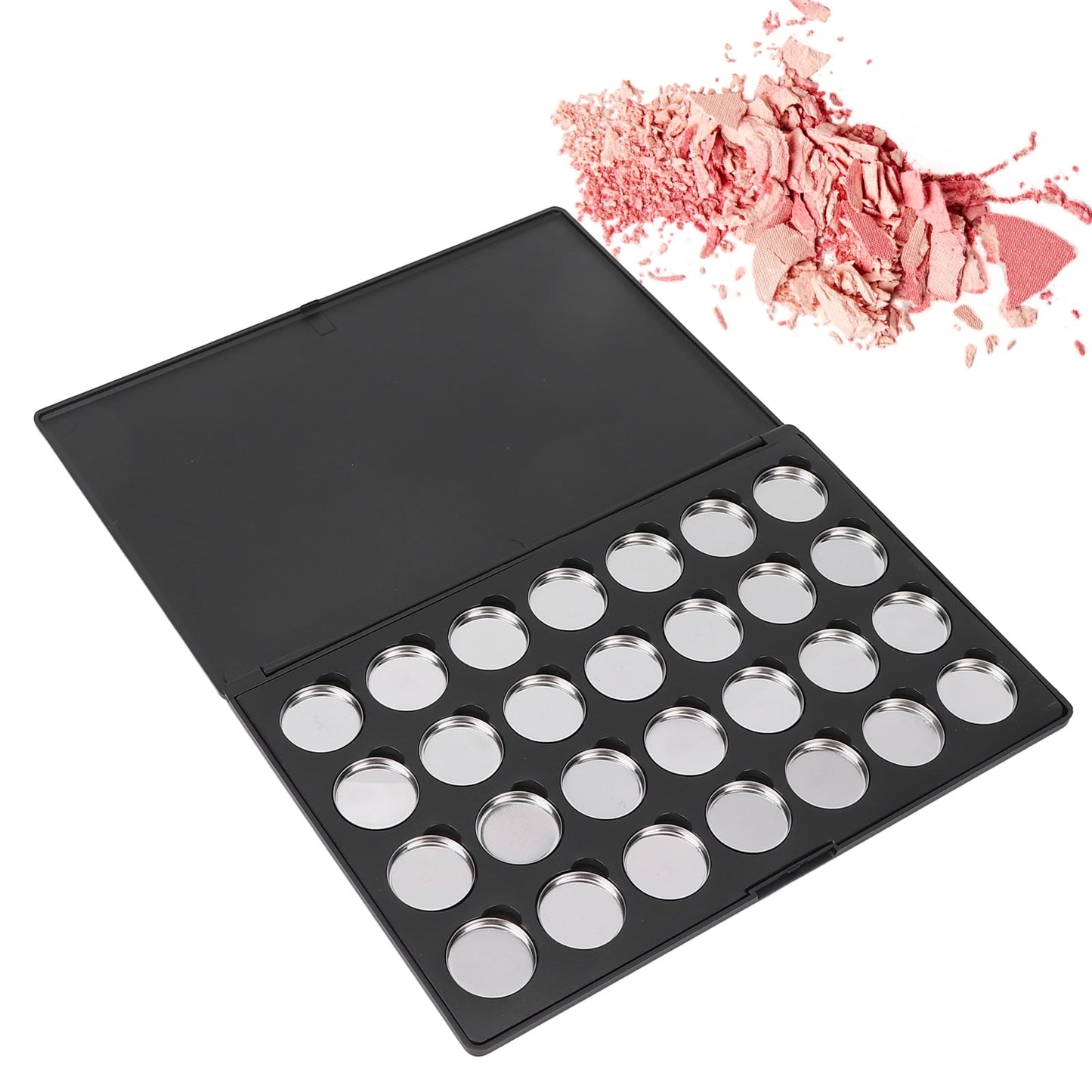 Empty Eyeshadow Palette | Portable DIY Makeup Case with Round Metal Pan