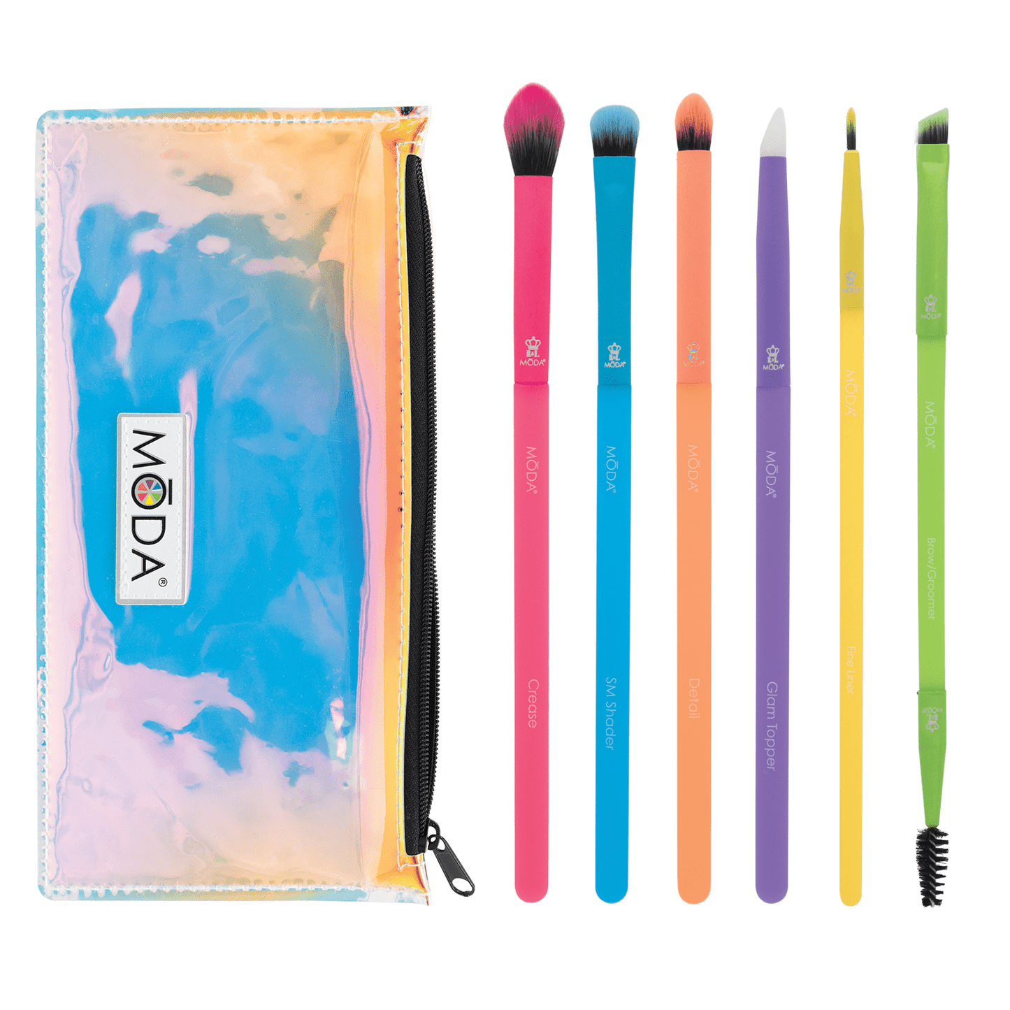 Bright Eyes 7Pc Makeup Brush Kit – Moda | Electric Colors for Flawless Application