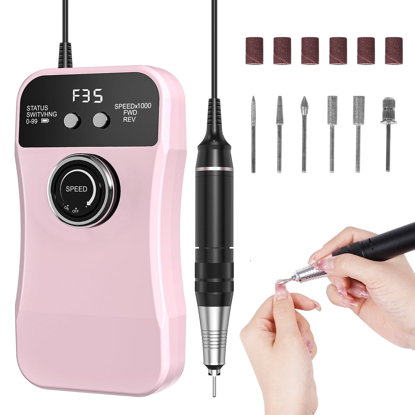 Portable Nail Drill | 35,000 RPM Professional Tool for Acrylic & Gel Nails