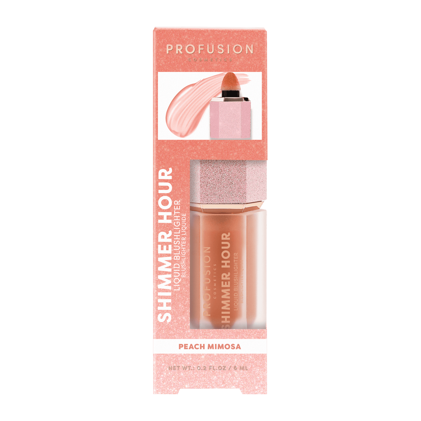 Peach Mimosa Shimmer Liquid Blush | Profusion Cosmetics | Long-Lasting Glow