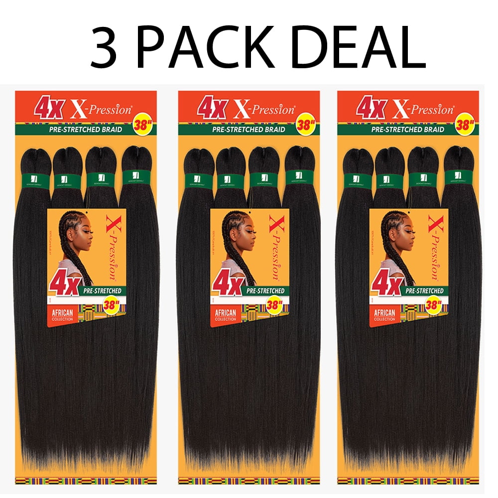 Sensationnel Jumbo Braid Pre-Stretched X-Pression Hair | 4X 38” | 27 Honey - 3 Packs