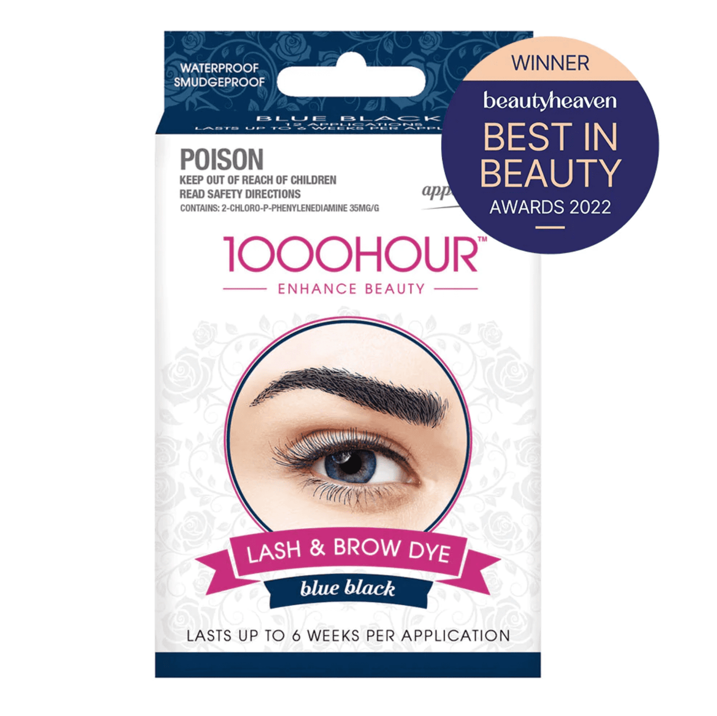 1000-Hour Eyelash & Brow Dye Kit | Permanent Blue Black Tint for All