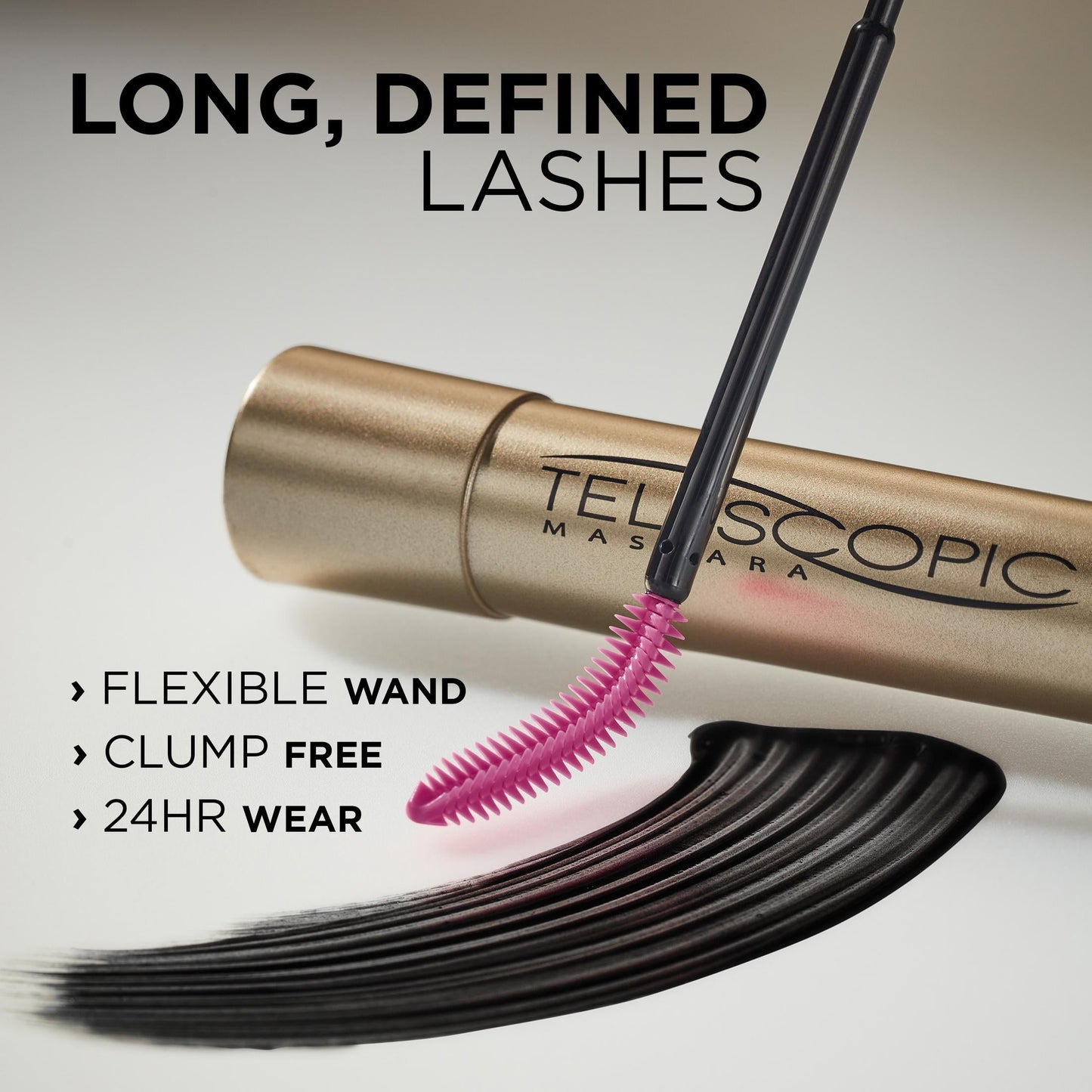 L'Oreal Paris Telescopic Washable Mascara | Carbon Black | 2-Pack 0.27 Fl Oz