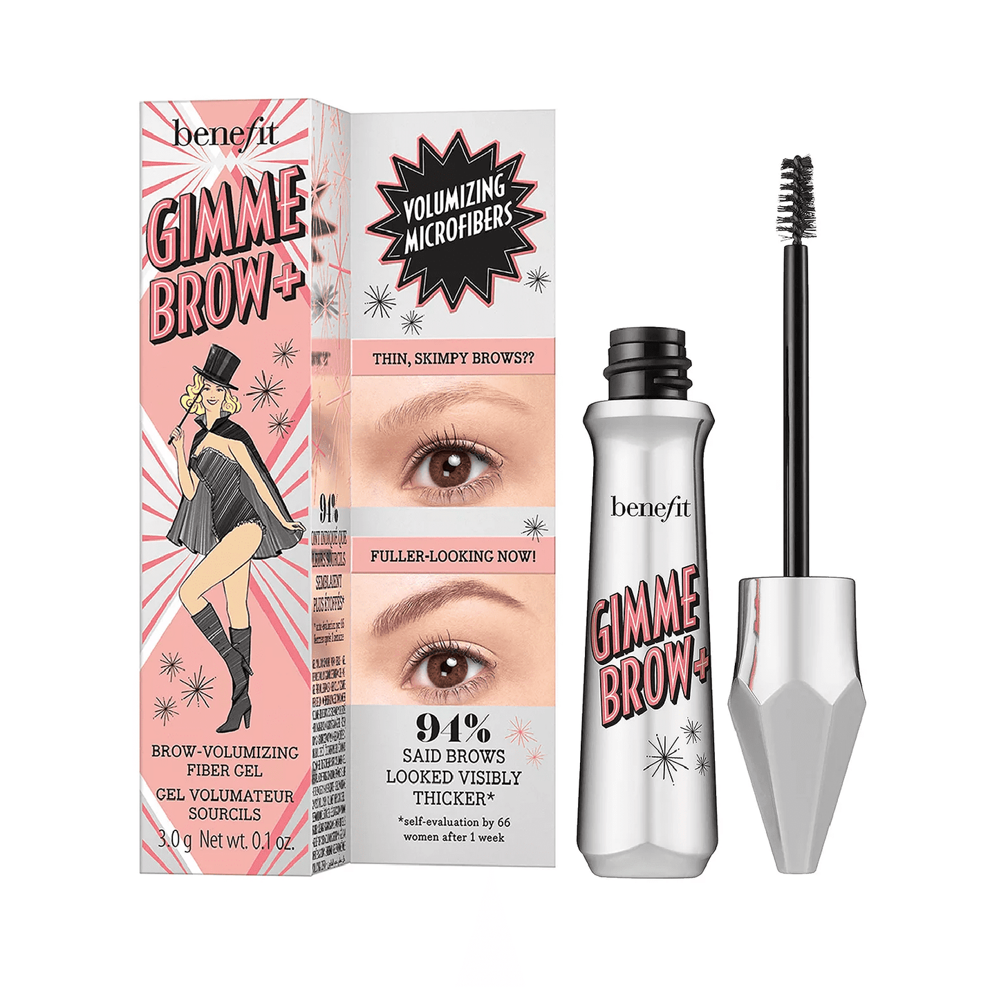 Benefit Gimme Brow+ Volumizing Fiber Gel | Cool Black-Brown | 3g