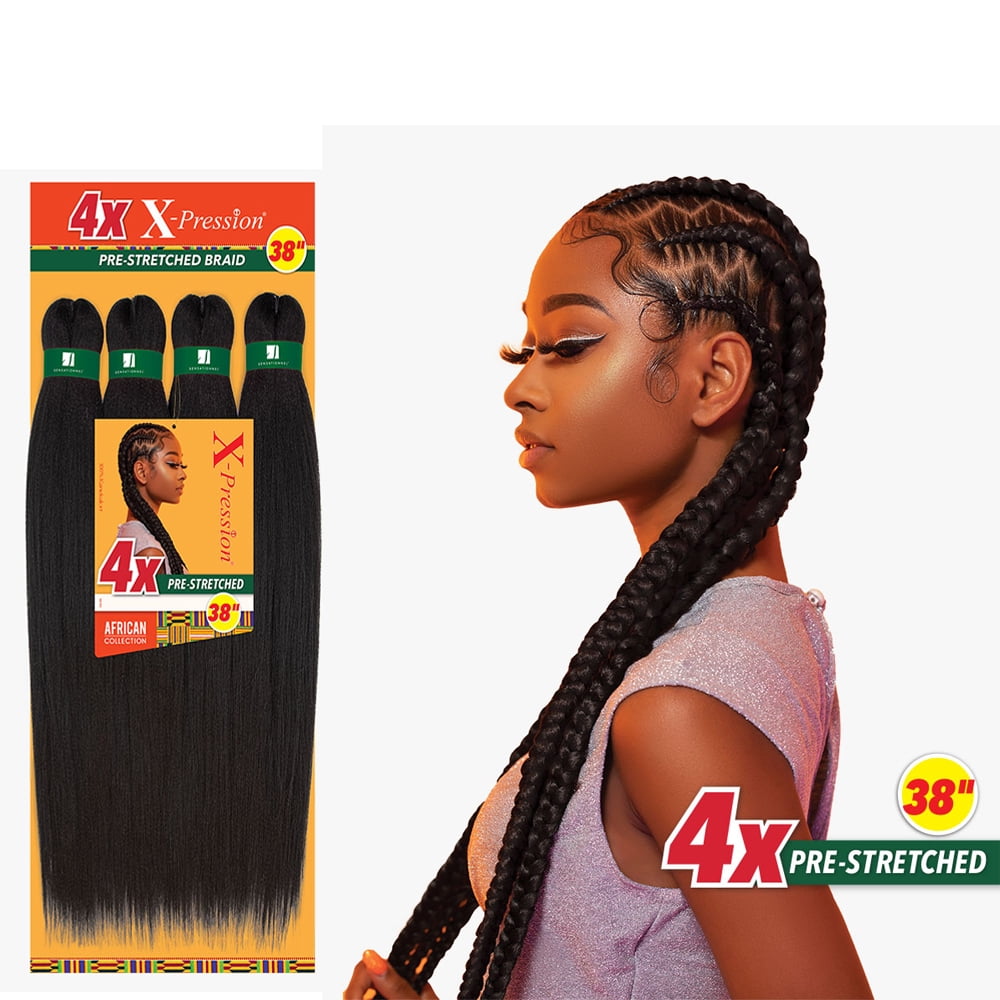 Sensationnel Jumbo Braid Pre-Stretched X-Pression Hair | 4X 38” | 27 Honey - 3 Packs