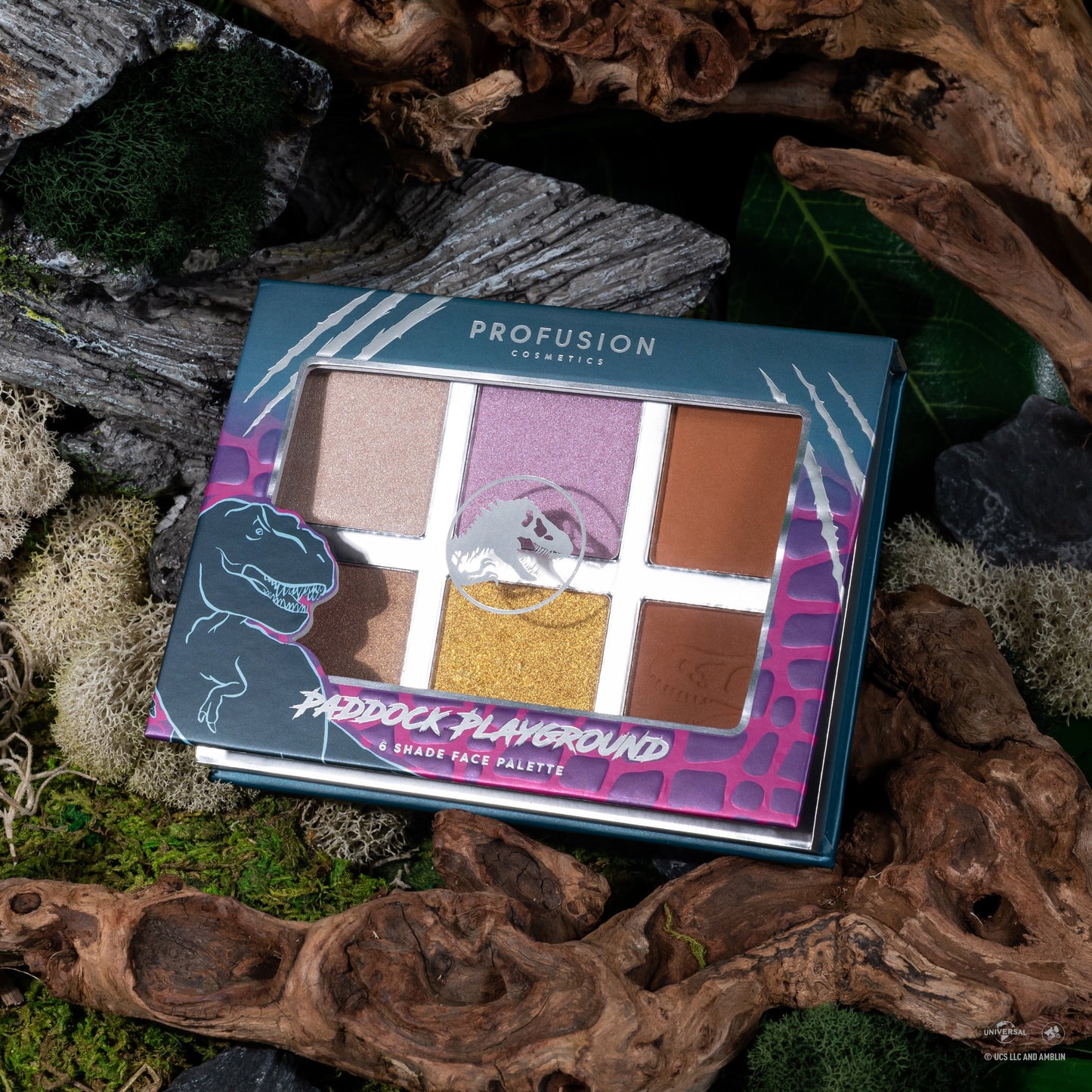 Jurassic World 6 Shade Face Palette | Profusion Cosmetics | 3.5 Oz