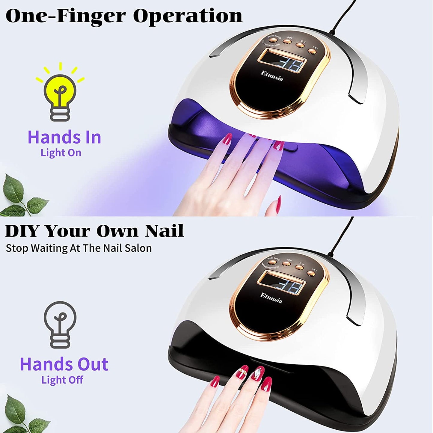 168W Professional UV LED Nail Dryer Lamp | Smart Sensor | Gel Manicure