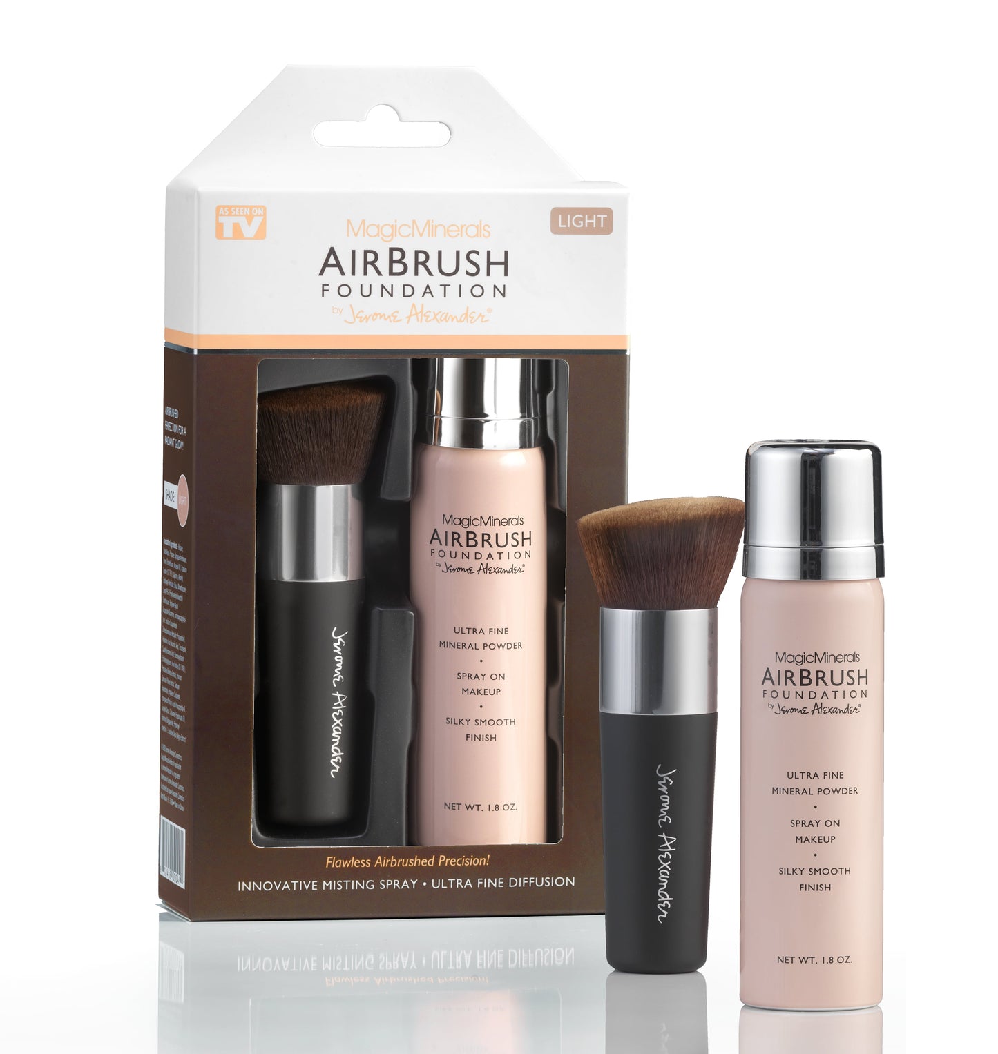 MagicMinerals AirBrush Foundation Set | 2-Piece | Includes Kabuki Brush