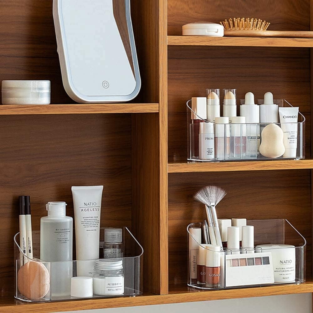 Ameitech Acrylic Makeup Organizer | Bathroom Countertop Storage | Easy Cosmetic Organization