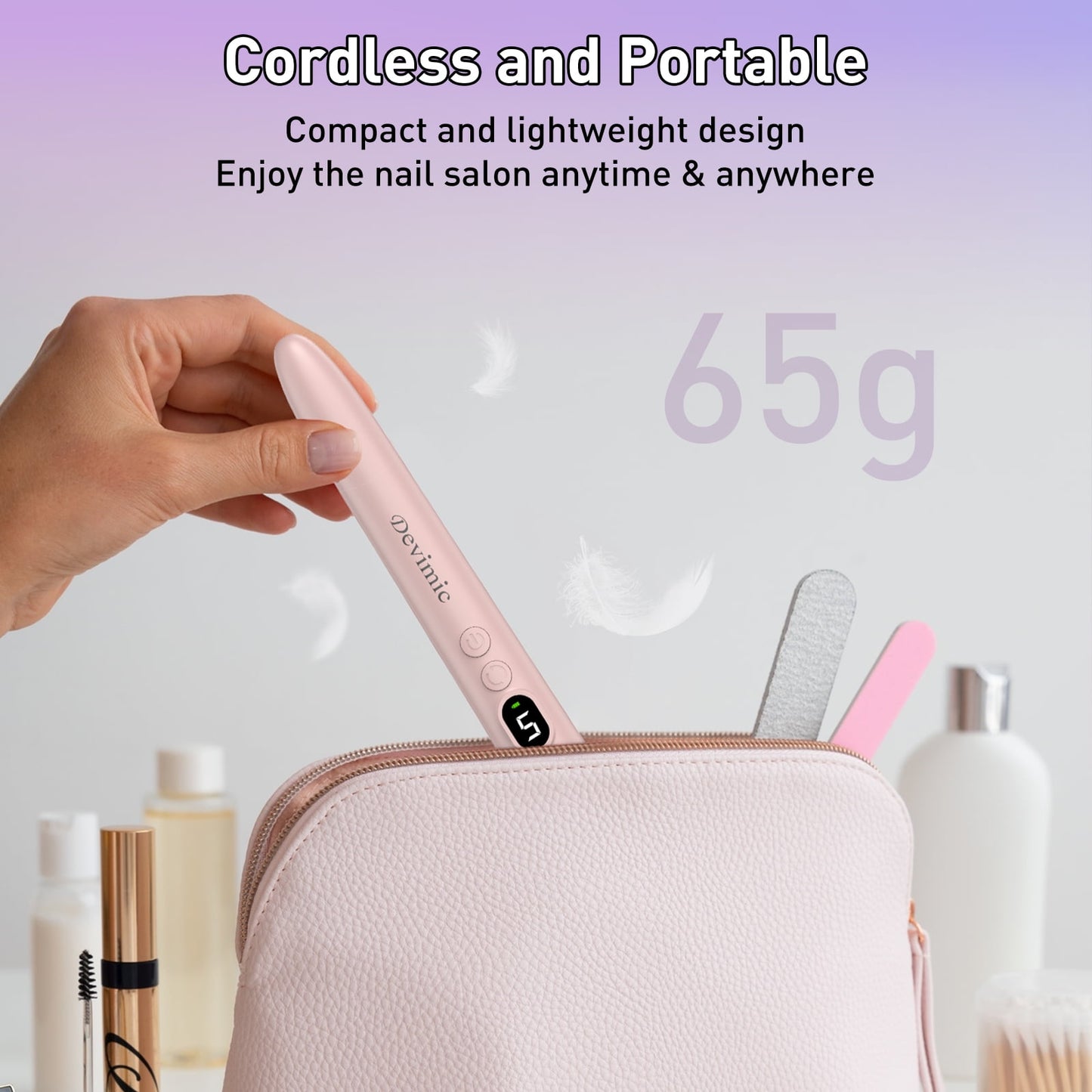 Devimic Cordless Electric Nail Drill Kit | Professional Manicure Tool for Acrylic & Gel
