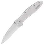Kershaw Leek Serrated EDC Pocketknife, 3" Sandvik 14C28N Steel Blade, assisted opening Folding Knife, Dual Lock System