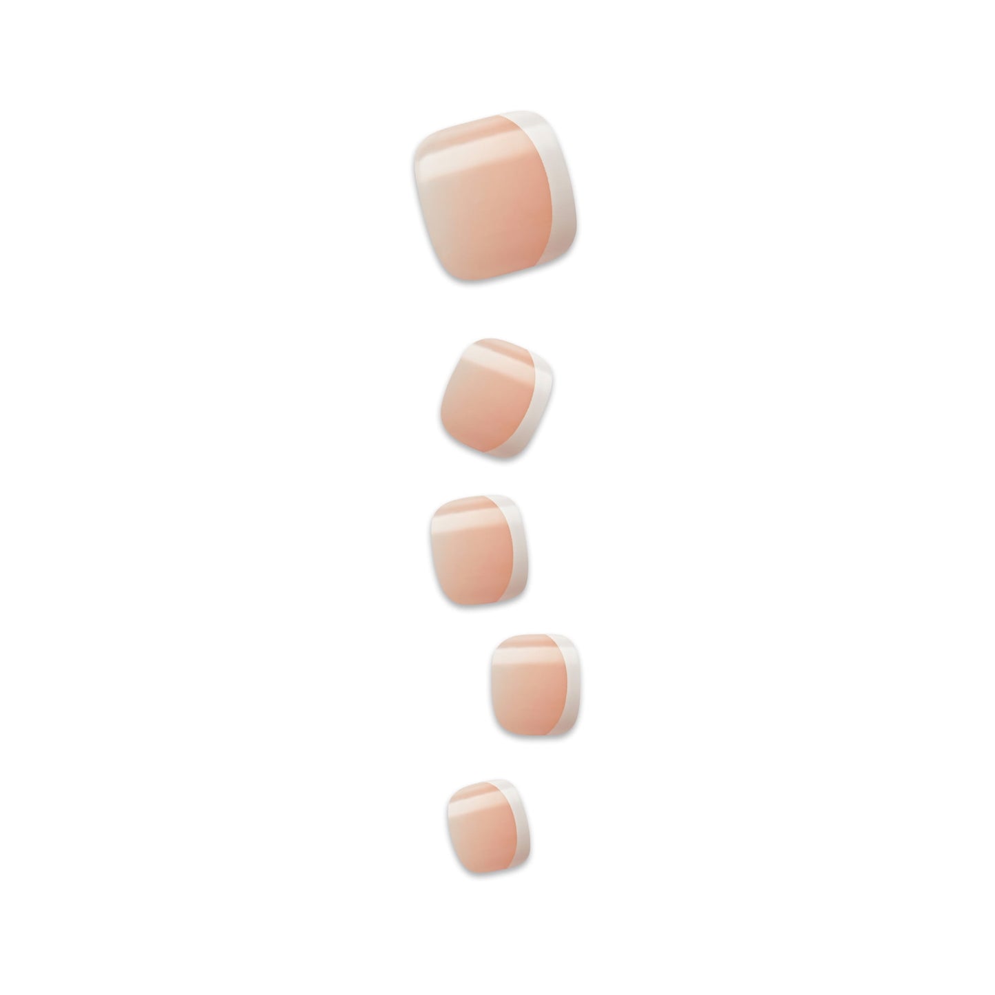 Blanc Chic Press-On Toenails | Beige Short Squoval | 24 Count KISS imPRESS