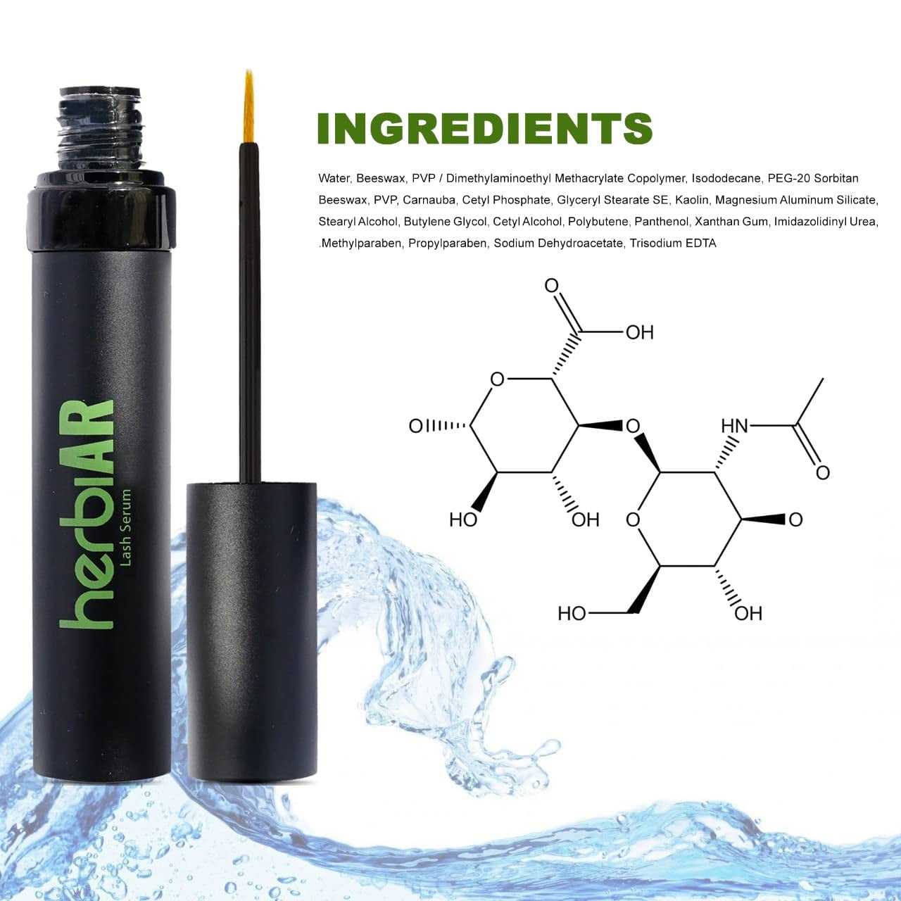 7ml Eyelash Growth Serum | Boost Longer, Thicker Lashes & Brows | Herbiar
