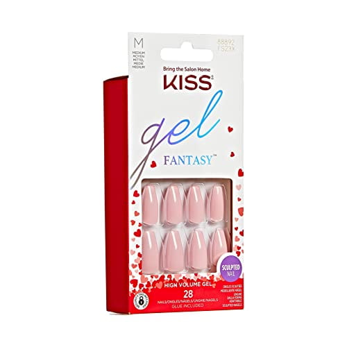 XOXO KISS Gel Fantasy Sculpted Nails | 28 Count | Valentine’s Day Style