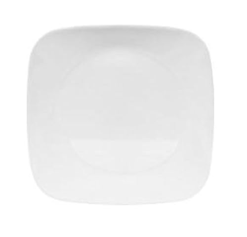 Corelle Square White Dinner Plate Set 6.5 Inch Porcelain Kitchenware