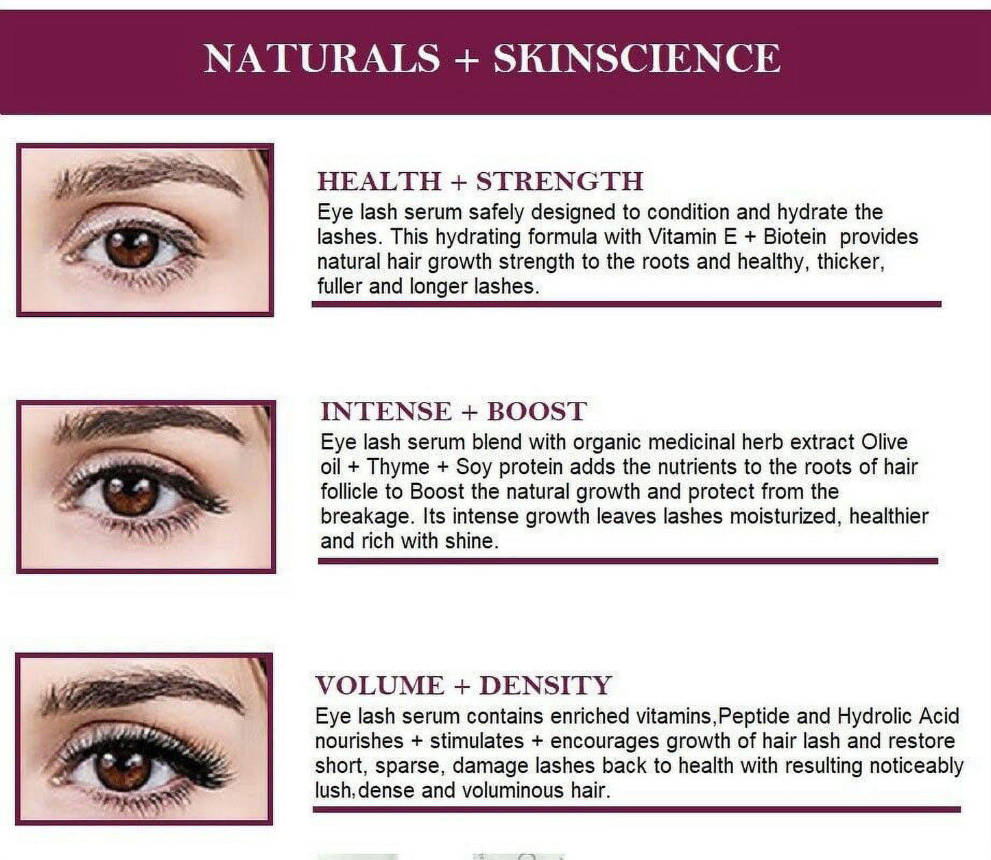 Dermaxgen Eyelash Enhancer | Organic Formula for Longer, Fuller Lashes - 5ML