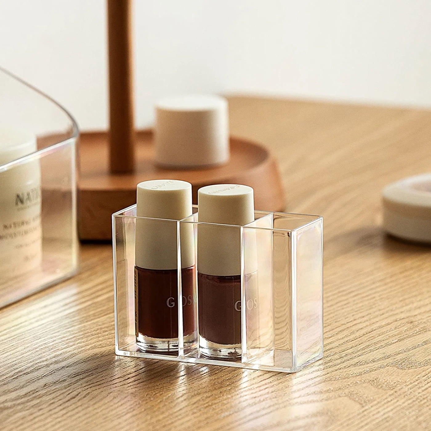 Ameitech Acrylic Makeup Organizer | Bathroom Countertop Storage | Easy Cosmetic Organization
