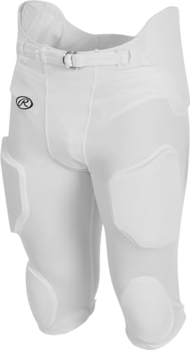 Men's Lightweight Football Pants with Integrated Pads - Medium / White
